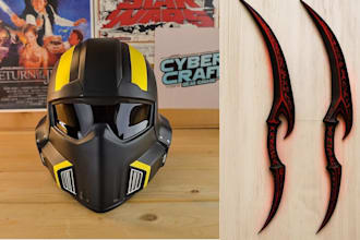 3d print and paint 3d wearable cosplay mask 3d helmet horror mask with shipping
