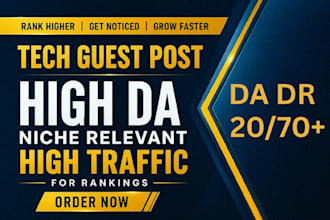 do guest post on high da tech backlinks to rank sites