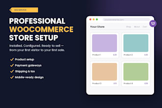 create a professional woocommerce online store