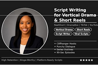 write vertical drama scripts screenplay short reels tv series edit movie scripts