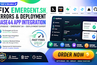 fix emergent sh errors app deployment base44 app integration supabase emergent s