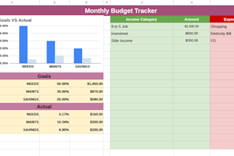 create a custom google sheets tracker