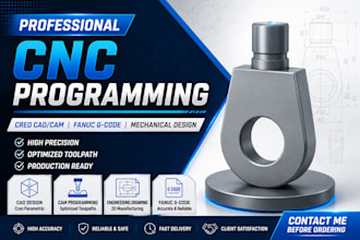 design 3d cad model, cam toolpath and cnc milling program