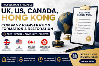 uk, US, canada, hong kong company registration, formation, company restoration