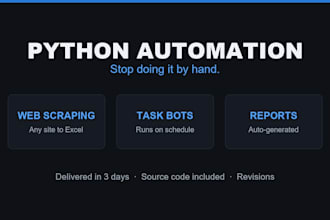automate your repetitive task with a python script or bot