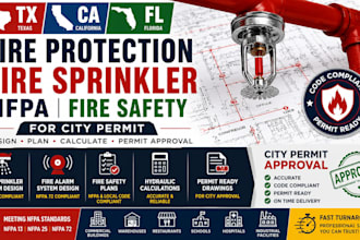 tx ca fl fire protection fire sprinkler nfpa fire safety for city permit
