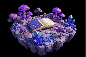 model optimized low poly 3d game assets and props