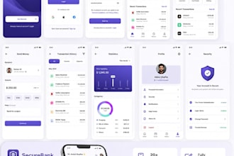 design a modern banking mobile app UI UX in figma