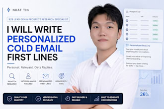 write personalized cold email first lines