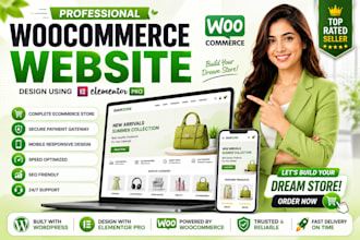 create a modern woocommerce ecommerce store with elementor pro