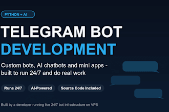 develop a custom telegram bot, ai chatbot or mini app in python