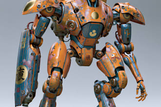 illustrate your mecha, robot and armored characters