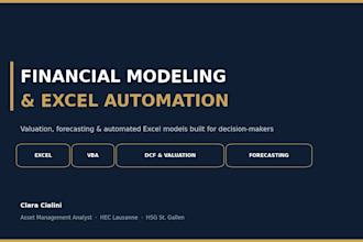 create a financial model or valuation