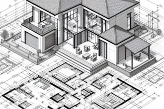 do autocad 2d floor plan, 3d floor plan design and architectural 3d rendering