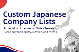 research and create a custom list of japanese companies