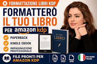 formattero il tuo libro per la pubblicazione su amazon KDP paperback ed ebook