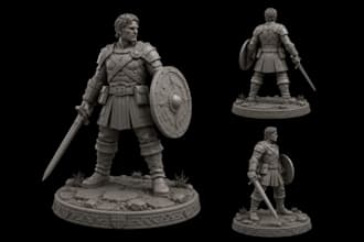 sculpt 3d tabletop model 3d figurine 3d miniature 3d printable model warhammer