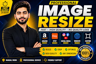 resize, crop and optimize images for website , social media
