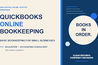 do monthly quickbooks bookkeeping for creative and service business