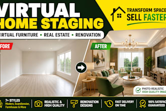 do highly appealing real estate virtual staging and home digital staging service