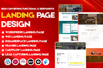 revamp wordpress, wix, and squarespace sales business landing page funnel