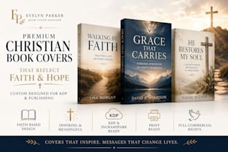 design a premium christian book cover that reflects faith and hope