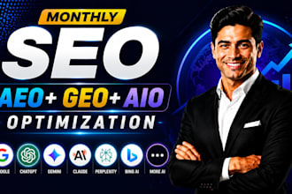 do monthly seo, ai, aeo, geo, llm and high authority backlinks