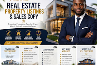 write real estate property listings and sales copy