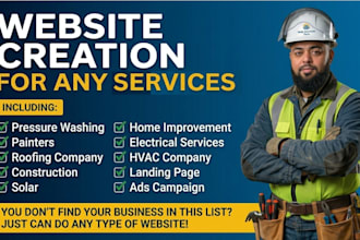 design contractor website, roofing website, hvac website and plumbing website