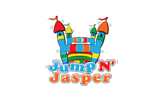 design creative fun bounce house company logo