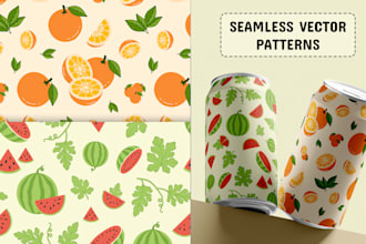 design seamless cartoon vector patterns for your brand