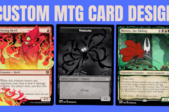 design custom mtg cards ,magic cards, anime alters, and fantasy art token