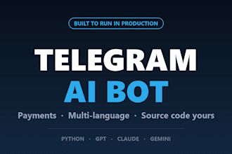 build a telegram ai chatbot with payments and multi language support