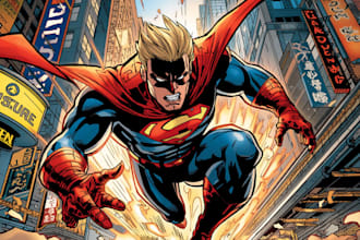 comic book, comic illustration, comic graphic novel