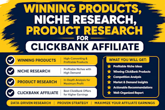 research winning product niche research product research for clickbank affiliate