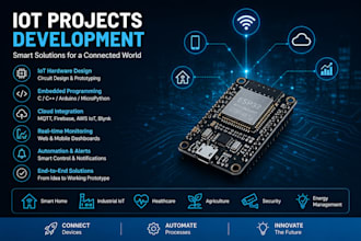 develop iot projects with esp32, sensors and cloud dashboard