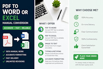 convert PDF to word or excel manually