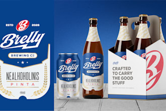 design premium craft beer label and bottle packaging