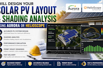 design your solar pv layout and shading analysis using aurora or helioscope