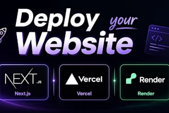 deploy your website to vercel or render