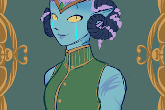 flat color portrait promotion discount