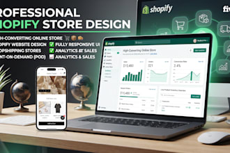build shopify store design, shopify website, dropshipping store