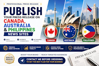publish your press release on canada, australia and philippines news sites