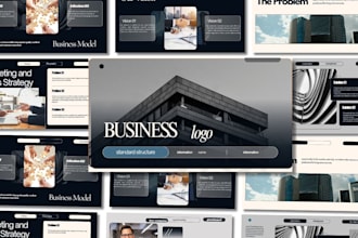 design business pith deck, company presentation, conference webinar slides