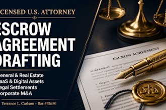 draft a legally binding escrow agreement for your transaction