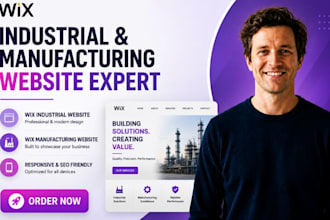 design wix manufacturing company website wix industrial business website