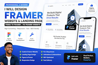 do framer website framer landing page, fix framer website  to figma as frame dev