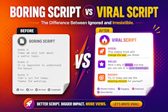 write viral short video scripts for reels and shorts