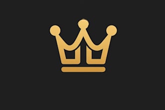 design a minimalist crown logo for your brand