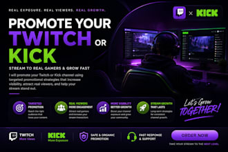 promote your twitch or kick stream to reach real targeted viewers